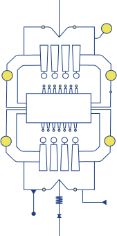 An illustration of interconnecting lines and dots