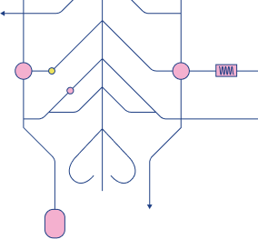 An illustration of interconnecting lines and dots